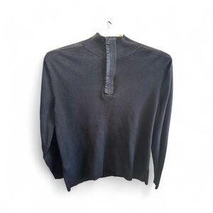 Calvin Klein Men's Black 1/4 Zip Turtleneck Sweater Pullover Long Sleeve Shirt
